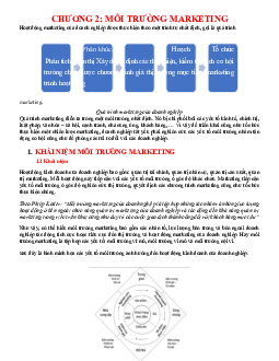 Lý thuyết có kèm theo câu hỏi trắc nghiệm Marketing căn bản chương 2: Môi trường marketing