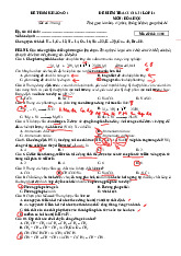 Để kiểm tra cuối kì I môn Hóa học 11 - Đề tham khảo số 1