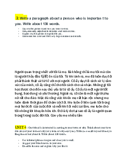 Write a paragraph about a person who is importan t to you. Write about 130 words.