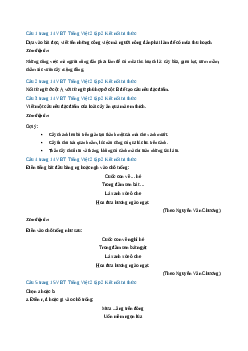 Giải VBT môn Tiếng việt 2 - Bài  6: Mùa vàng | Kết nối tri thức
