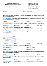 Đề thi kiểm tra HK1 môn Hóa học - lớp 11
