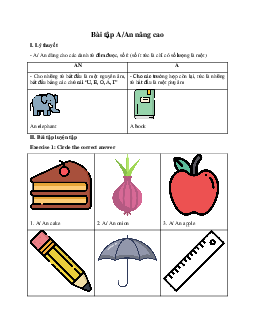 Bài tập A/ An nâng cao | Explore Our World