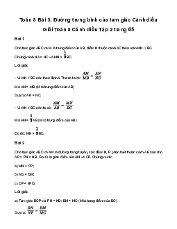 Giải Toán 8 Bài 3: Đường trung bình của tam giác | Cánh diều