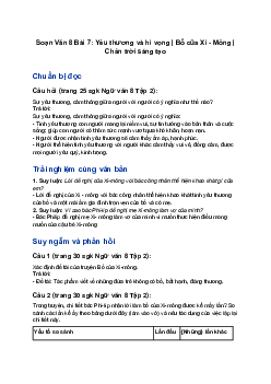 Soạn Văn 8 Bài 7: Yêu thương và hi vọng | Bố của Xi - Mông | Chân trời sáng tạo