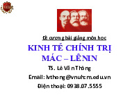 Bài giảng Chương 3: Giá trị thặng dư trong nền kinh tế thị trường môn Kinh tế chính trị Mác-Lênin | Trường Đại học Nam Cần Thơ