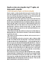 Quyền cơ bản của công dân là gì? Ý nghĩa, nội dung quyền công dân