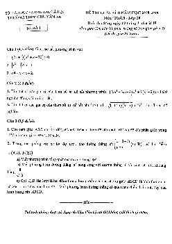Đề thi giữa kì 2 Toán 10 năm 2018 – 2019 trường Chu Văn An – Hà Nội