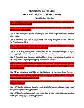 Ngân hàng câu hỏi Triết học Mác-Lênin | Đại học Y dược Huế