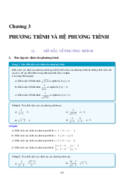 Lý thuyết, các dạng toán và bài tập phương trình và hệ phương trình