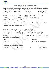 Ôn tập trắc nghiệm kiểm tra cuối kì 1 Toán 7 - Chân trời sáng tạo
