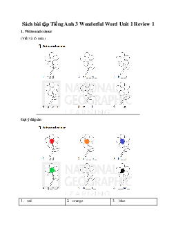 Giải Sách bài tập Tiếng Anh 3 Wonderful Word Unit 1 Review 1