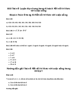 Giải Toán 6 Luyện tập chung trang 43 | Kết nối tri thức