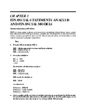 Chapter 3 - Financial Statements Analysis Solutions | Đại học Hoa Sen