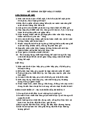 Đề cương ôn tập Hóa Dược  | Trường đại học Quốc Tế Hồng Bàng