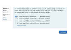Đề luyện tập Môn Thiết kế và triển khai mạng IP | Đại học Bách Khoa Hà Nội