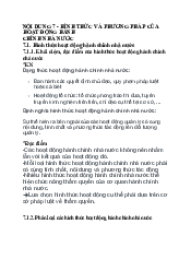 Lý thuyết Nội dung 7 - Luật Hành Chính | Trường Đại học Luật, Đại học Quốc gia Hà Nội