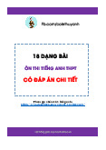18 dạng bài tiếng anh thptqg | Đại học Ngoại ngữ - Tin học Thành phố Hồ Chí Minh