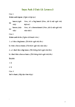 Giải Tiếng Anh lớp 3 Unit 13: Lesson 3 | Global Success