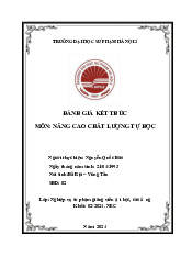 Đánh giá kết thúc Môn Nâng cao chất lượng tự học | Đại học Sư phạm Hà Nội 2
