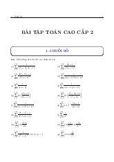 Tổng hợp bài tập toán cao cấp 2 có lời giải | Trường Đại học Thủy lợi