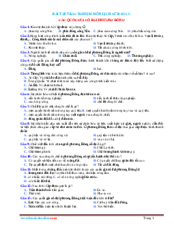 Trắc nghiệm Sử 10 Bài 3: các quốc gia cổ đại phương đông (có đáp án)