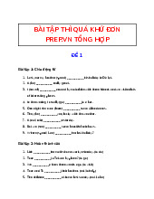 Bài tập Thì quá khứ đơn