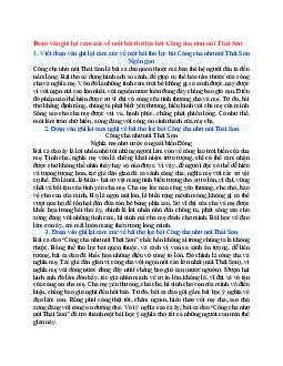 Văn mẫu lớp 6 Chân trời sáng tạo bài Đoạn văn ghi lại cảm xúc về một bài thơ lục bát Công cha như núi Thái Sơn