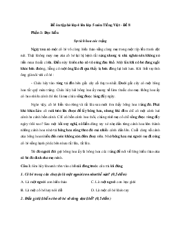 Phiếu bài tập ôn hè lớp 4 lên lớp 5 năm 2024 môn Tiếng Việt - Đề 8