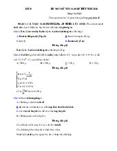 Đề thi thử tốt nghiệp THPT 2025 môn Vật lí bám sát đề minh họa - Đề 59
