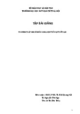 Bài giảng phương pháp nghiên cứu khoa học TDTT | Đại học Thái Nguyên