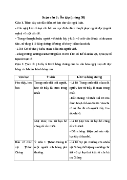 Soạn bài Ôn tập trang 58 - Chân trời sáng tạo 6