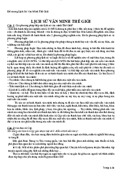 Đề cương lịch sử văn minh thế giới