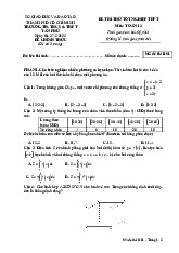 Đề thi thử tốt nghiệp THPT 2025 môn Toán trường Tân Phú – TP HCM