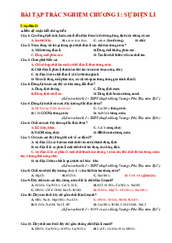 TOP 135 câu trắc nghiệm chương sự điện li theo từng mức độ ( có đáp án )