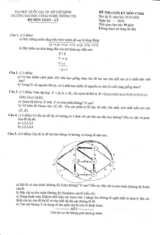Đề thi cuối kì Cấu trúc rời rạc năm (2019 - 2020) | Trường Đại học CNTT Thành Phố Hồ Chí Minh
