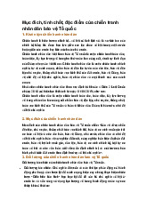 Mục đích, tính chất, đặc điểm của chiến tranh nhân dân bảo vệ Tổ quốc