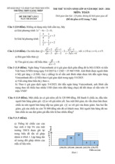 Đề thi thử Toán vào lớp 10 lần 2 năm 2025 – 2026 trường THPT Gang Thép – Thái Nguyên