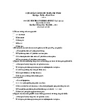 Ngân hàng câu hỏi trắc nghiệm sinh lý máu | Sinh học 11