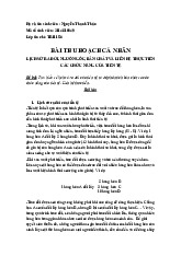 Bài thu hoạch cá nhân về tiền tệ - TRI115 - Cô Giang Đặng