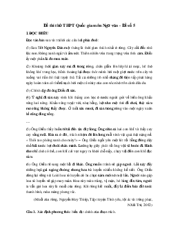 Đề thi thử THPTQG môn Ngữ văn năm 2024 - Đề 5 (có đáp án)