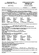 ĐỀ THI CUỐI HỌC KỲ 1 TIẾNG ANH 12  FORM MỚI  NHIỀU MÃ ĐỀ CÓ ĐÁP ÁN