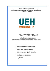 Tiểu luận luật kinh doanh: Quyền tự do kinh doanh tại Việt Nam | Kinh tế vĩ mô | Trường Đại học kinh tế Thành Phố Hồ Chí Minh