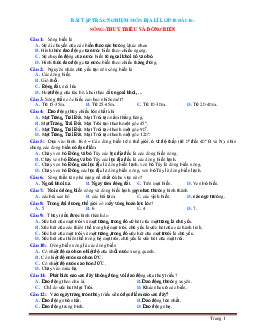 Trắc nghiệm địa 10 bài 16: sóng thủy triều và dòng biển (có đáp án)