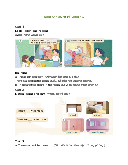 Giải Tiếng Anh lớp 3 Unit 14: Lesson 1 | Global Success