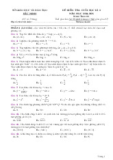 Đề kiểm tra cuối học kì 2 Toán 11 năm 2024 – 2025 sở GD&ĐT Bắc Ninh