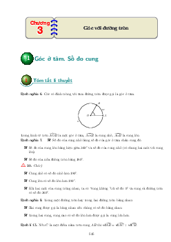 Các dạng bài tập góc với đường tròn