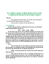 Định lượng clorid trong mẫu natriclorid bằng phương pháp khối lượng