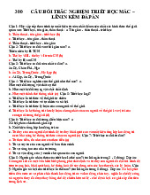 300 câu trắc nghiệm triết học | Trường Đại học Luật - Đại học Quốc gia Hà Nội