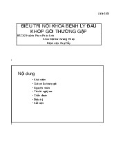 Điều trị Đau Khớp Gối môn Y khoa | Trường Đại Học Tây Nguyên