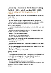 Lịch sử lớp 12 bài 2: Liên Xô và các nước Đông Âu (1945 - 1991) - Liên Bang Nga (1991 - 2000)